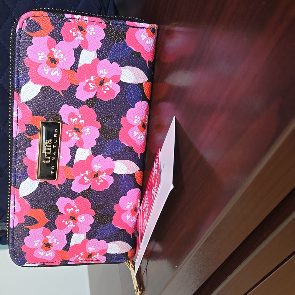 Trina Turk Pink and Orange Wallet Vibrant Design